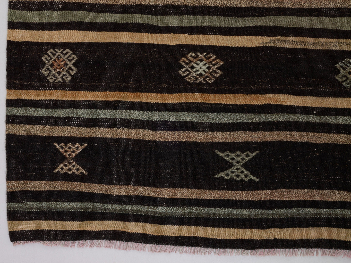 Turkish Kilim Rug, Vintage Kilim Black, Kilim Rug 6x10, Handmade Anatolia Kilim Rug, Entryway Rug, Rustic Rug, Turkish Kilim, 10517