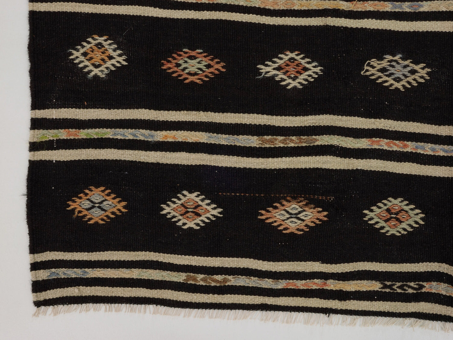 Kilim Rug 6x10, Turkish Kilim, Vintage Kilim, Handmade Unique Black Kilim Rug, Eclectic Rug, Rug Kilim, Entryway Rug, Flat Weave Rug, 10516