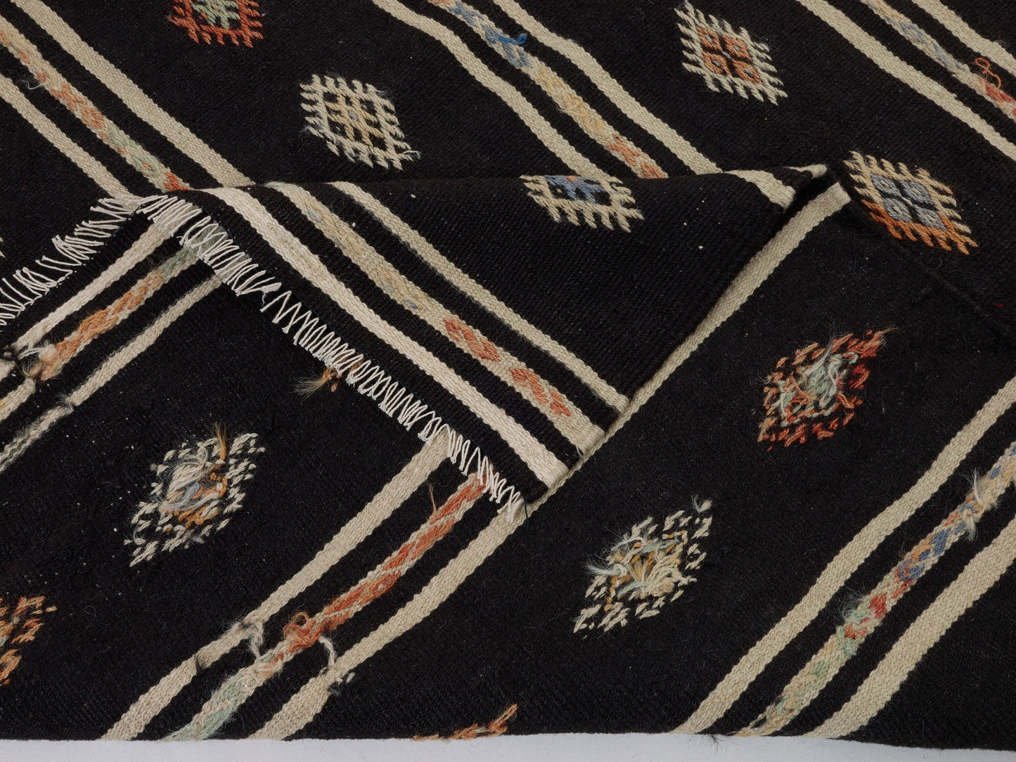 Kilim Rug 6x10, Turkish Kilim, Vintage Kilim, Handmade Unique Black Kilim Rug, Eclectic Rug, Rug Kilim, Entryway Rug, Flat Weave Rug, 10516