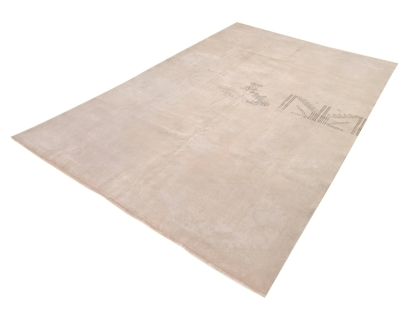 Neutral Oushak Area Rug, 6x9 Rug, One of a kind Turkish Vintage rug, Living room rug, Entryway rug, Farmhouse, Carpet rug, Wool rug, 10012