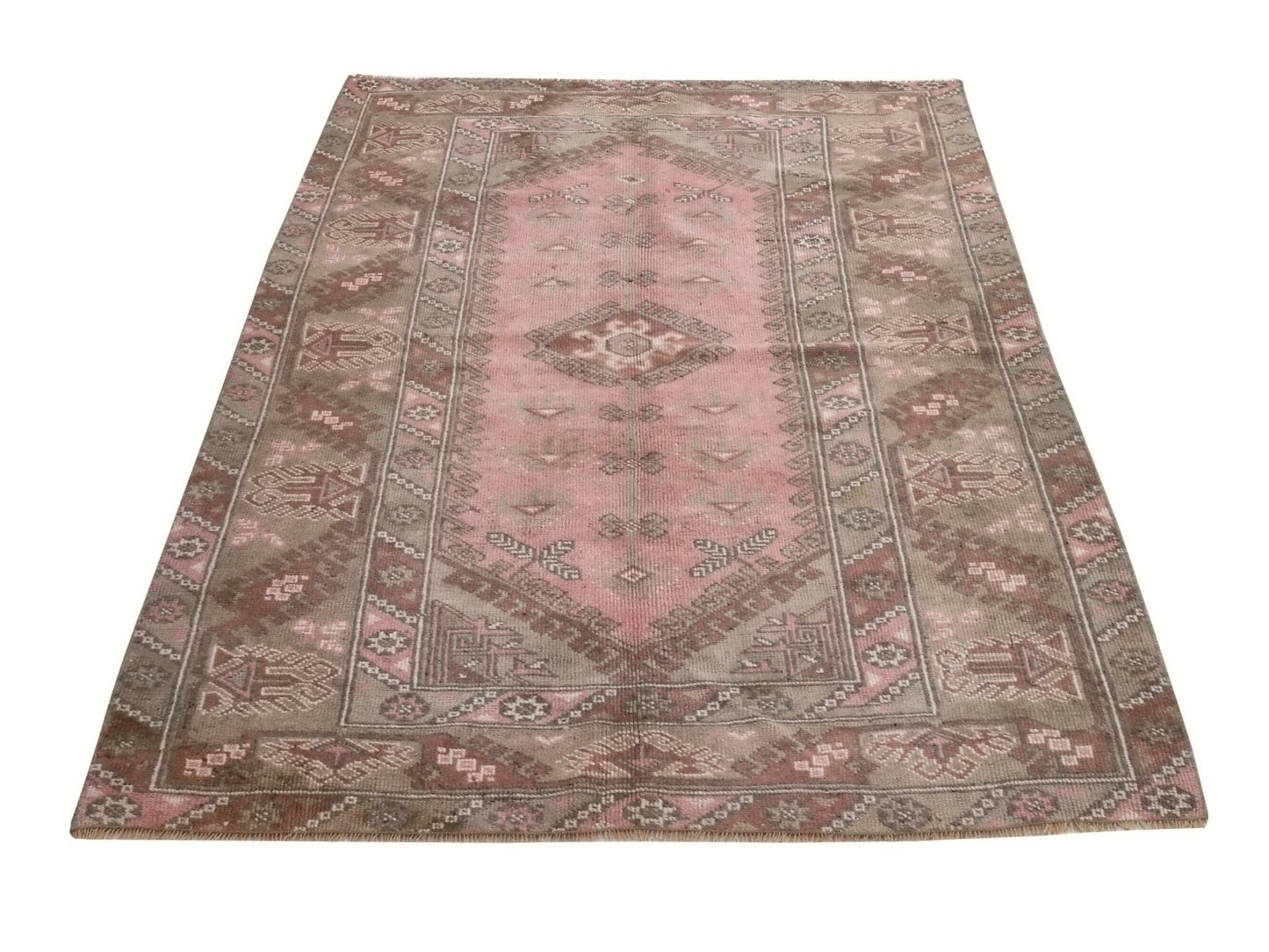 Small Antique Oushak Rug, Turkish Vintage Oushak Rug, Bedroom rug, Unique Rug, Anatolia rug, Handmade rug, Area rug 4x6, 10050