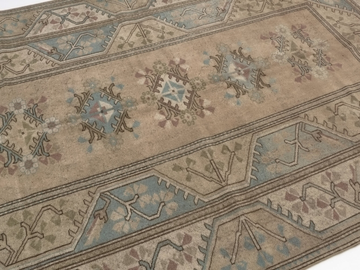 Neutral Oushak Rug, Turkish Rug Area, Vintage Rug Beige, 7x10 Rug, Handmade Anatolia Rug, Carpet rug, Muted Beige Faded Turkish Rug, 8867