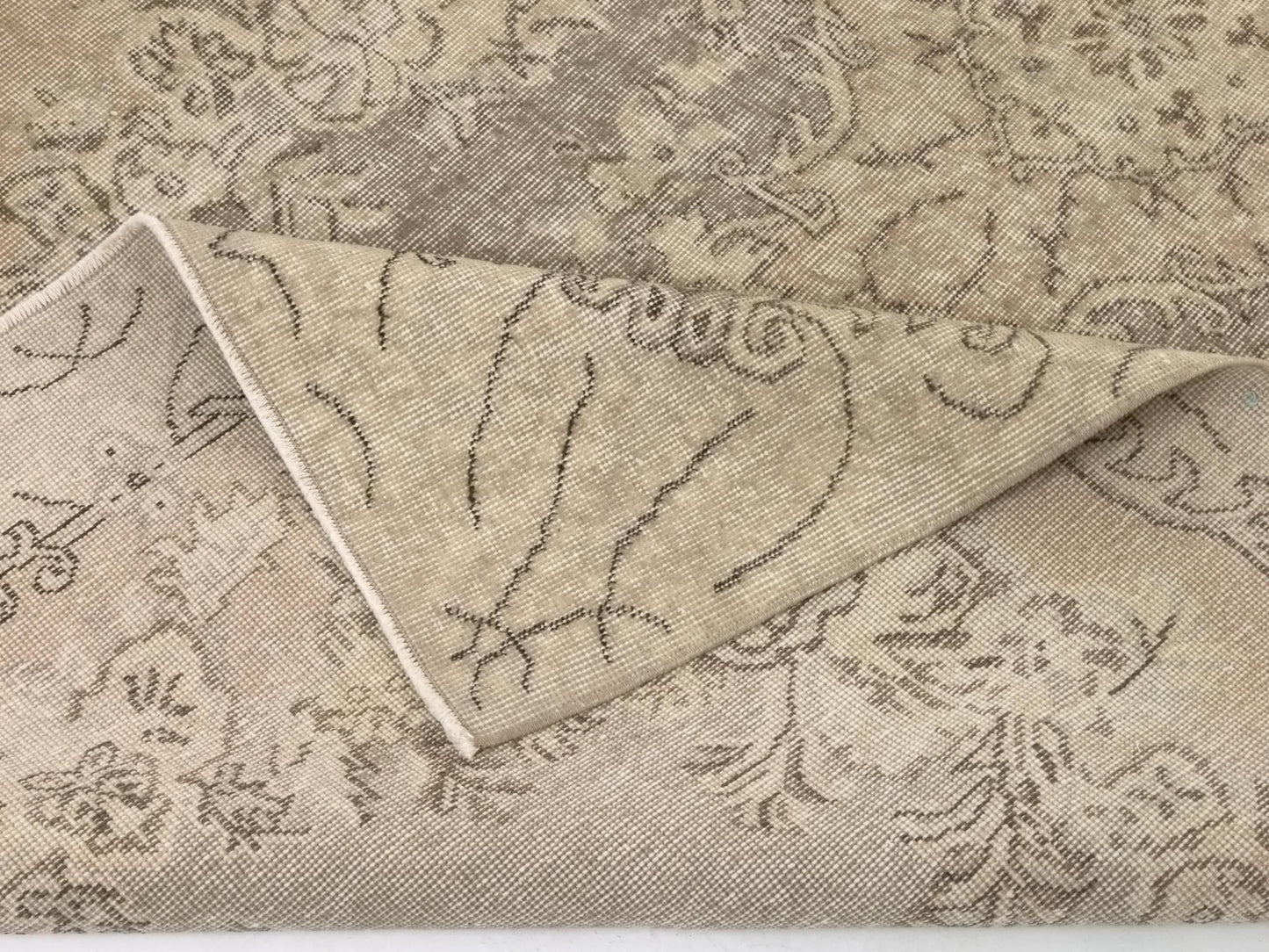 One of a kind Turkish rug, 5x8 Neutral Oushak Rug, Vintage rug Wool, Hand knotted Area Carpet Rug, Unique rug, Turkey rug, 9571
