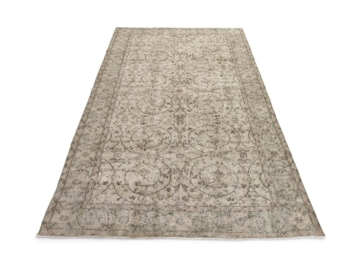 Oushak Carpet, Turkish Rug, Area Neutral Rug, Vintage Rug, Handmade Rug, Living room rug, 6x9 Area rug, Rustic Decor, Entryway rug, 10294