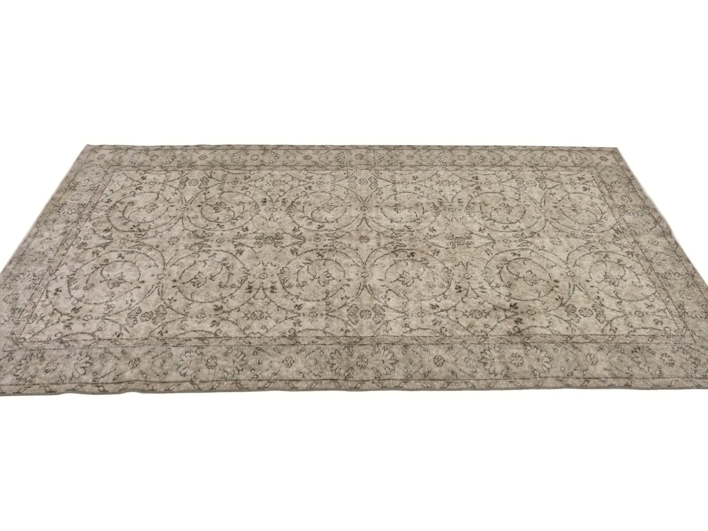 Oushak Carpet, Turkish Rug, Area Neutral Rug, Vintage Rug, Handmade Rug, Living room rug, 6x9 Area rug, Rustic Decor, Entryway rug, 10294