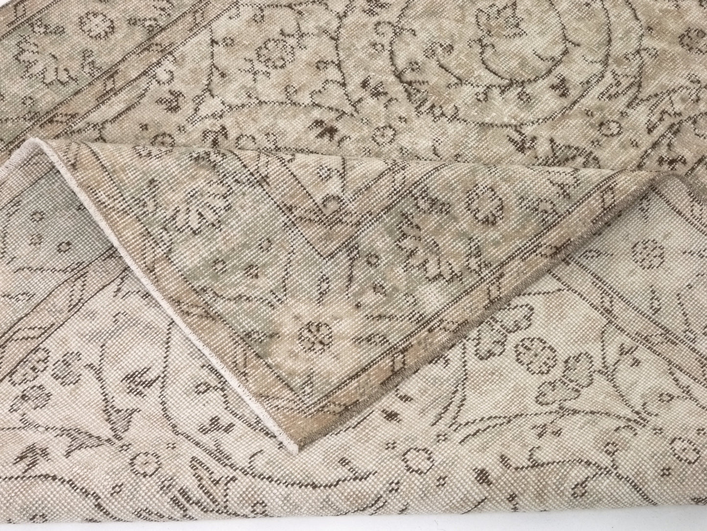 Oushak Carpet, Turkish Rug, Area Neutral Rug, Vintage Rug, Handmade Rug, Living room rug, 6x9 Area rug, Rustic Decor, Entryway rug, 10294