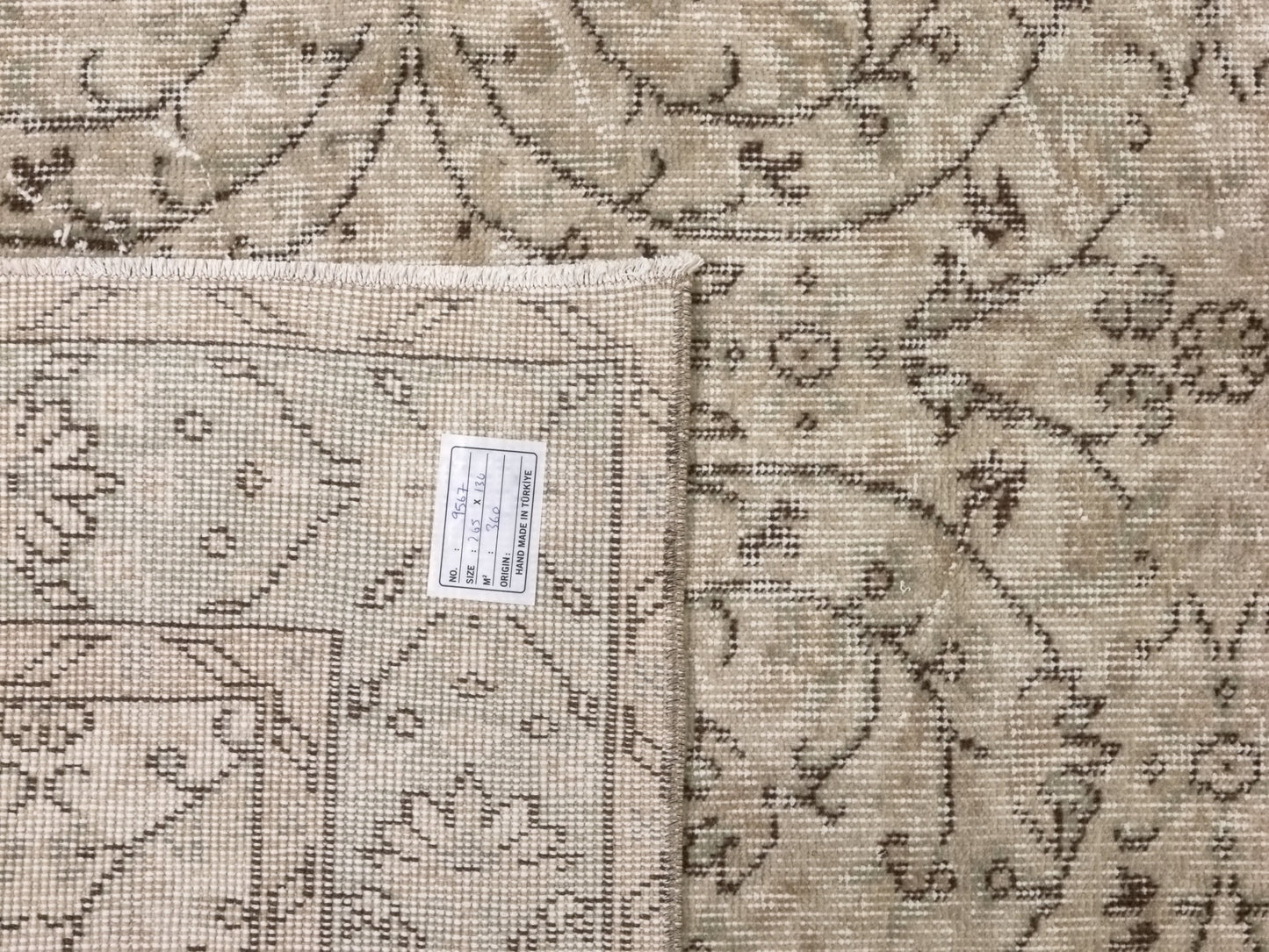 Oushak Carpet, Turkish Rug, Area Neutral Rug, Vintage Rug, Handmade Rug, Living room rug, 6x9 Area rug, Rustic Decor, Entryway rug, 10294
