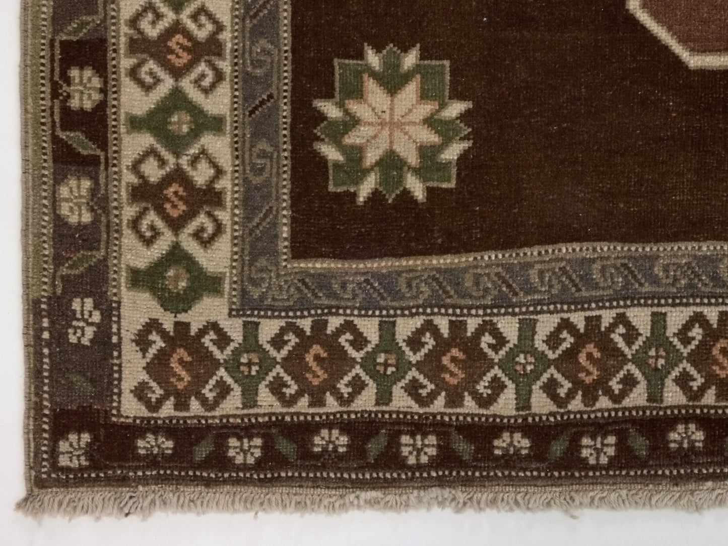 Anatolia Brown Area Vintage Kars Rug, 6x10 Turkish Vintage Oushak RUg, Carpet Rug, Primitive Handmade Wool Rug, Living room rug, 9555