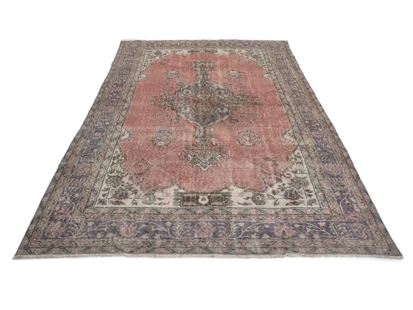 Bohemian Oushak Rug, Vintage Turkish Oushak Rug, 7x11 Area rug, Carpet rug, Anatolia rug, Unique Rug, Eclectic Decor, Living room rug, 9015