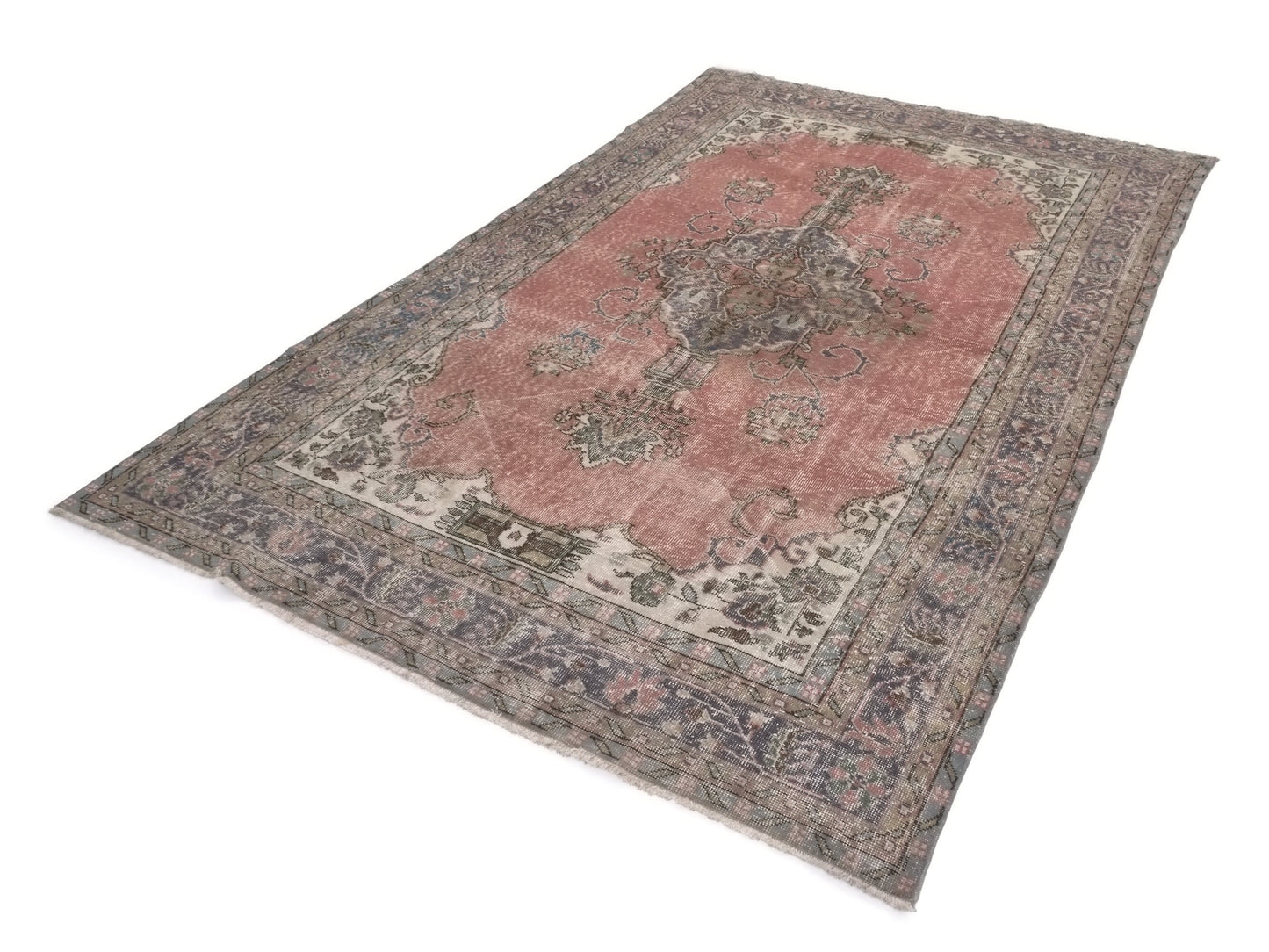 Bohemian Oushak Rug, Vintage Turkish Oushak Rug, 7x11 Area rug, Carpet rug, Anatolia rug, Unique Rug, Eclectic Decor, Living room rug, 9015