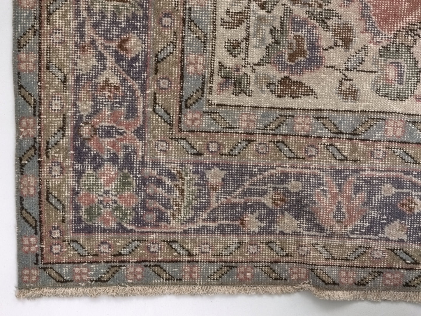 Bohemian Oushak Rug, Vintage Turkish Oushak Rug, 7x11 Area rug, Carpet rug, Anatolia rug, Unique Rug, Eclectic Decor, Living room rug, 9015