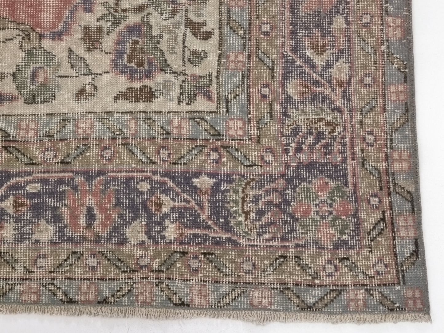 Bohemian Oushak Rug, Vintage Turkish Oushak Rug, 7x11 Area rug, Carpet rug, Anatolia rug, Unique Rug, Eclectic Decor, Living room rug, 9015