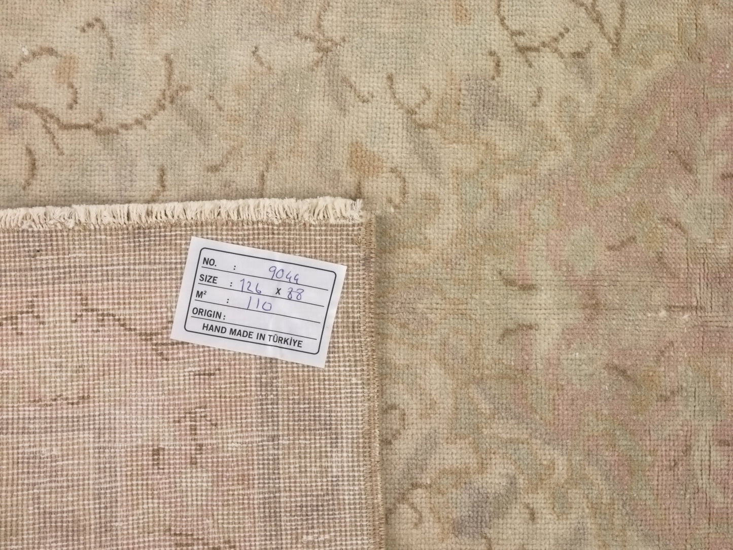 Muted Anatolia Oushak Rug, Small Vintage Carpet Rug, Handmade Wool Turkish rug 3x4, Bedroom rug, Turkish Carpet, Pastel Turkish Rug, 9044