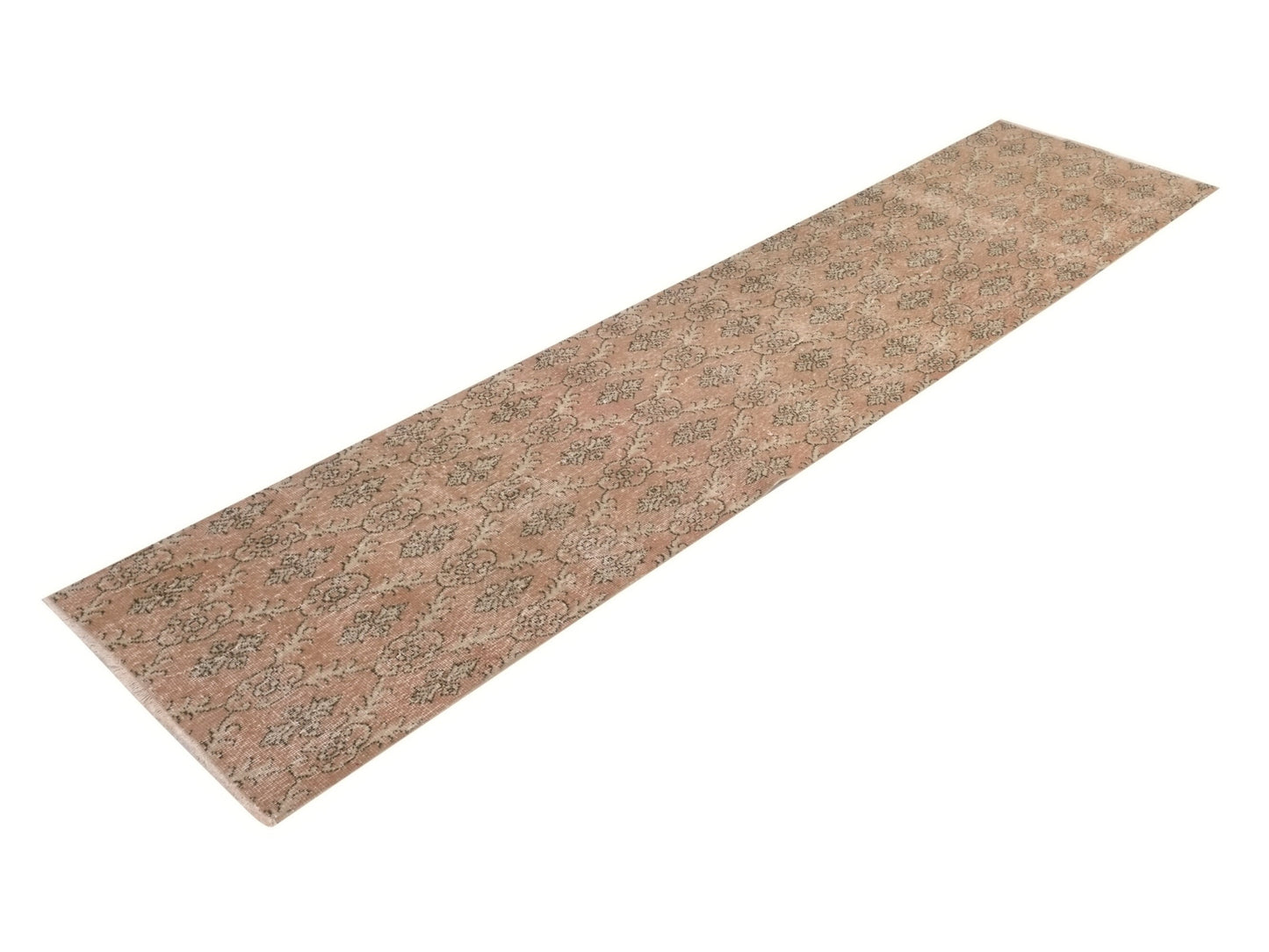 Boho Runner Rug, Orange Rug Runner, 3x11 Rug Runner, Turkish Oushak Vintage Runner Rug, Carpet Runner, Handmade Anatolia Runner Rug, 8946