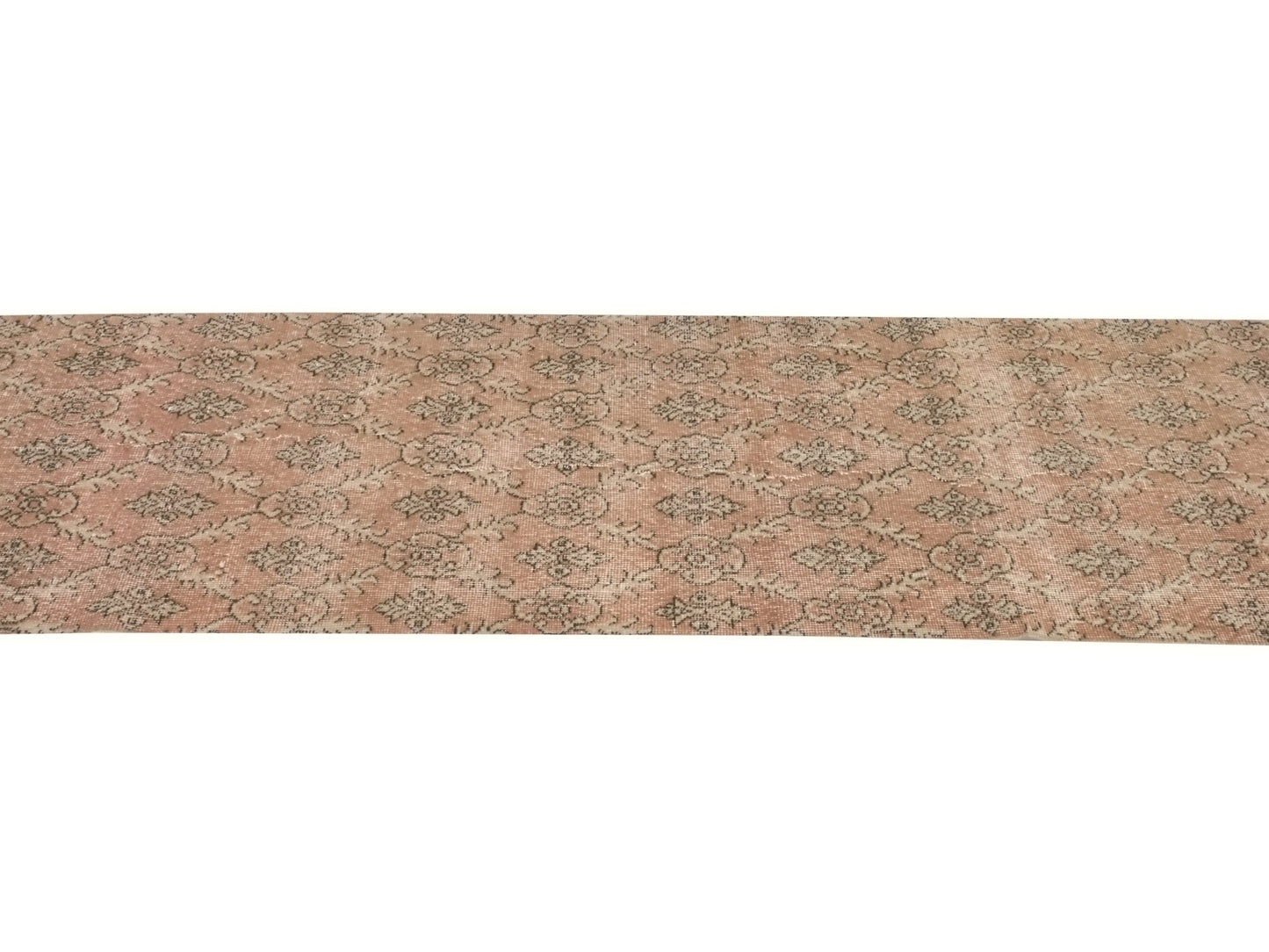 Boho Runner Rug, Orange Rug Runner, 3x11 Rug Runner, Turkish Oushak Vintage Runner Rug, Carpet Runner, Handmade Anatolia Runner Rug, 8946