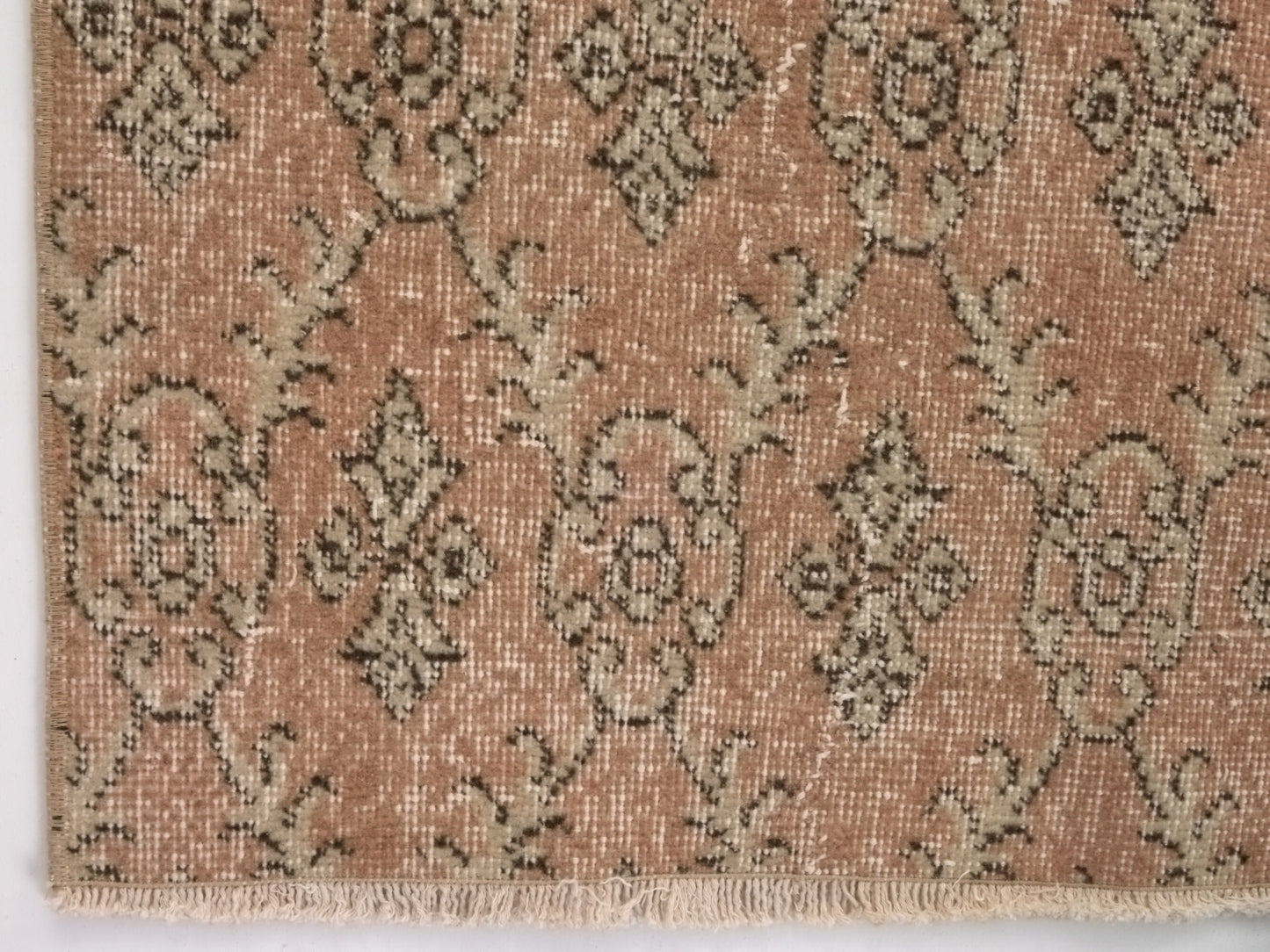 Boho Runner Rug, Orange Rug Runner, 3x11 Rug Runner, Turkish Oushak Vintage Runner Rug, Carpet Runner, Handmade Anatolia Runner Rug, 8946