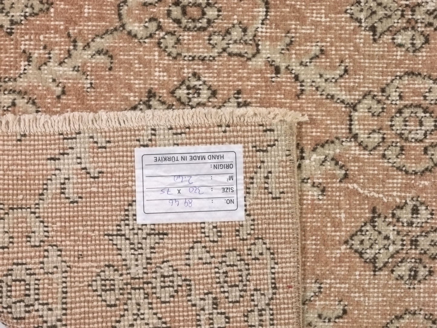 Boho Runner Rug, Orange Rug Runner, 3x11 Rug Runner, Turkish Oushak Vintage Runner Rug, Carpet Runner, Handmade Anatolia Runner Rug, 8946