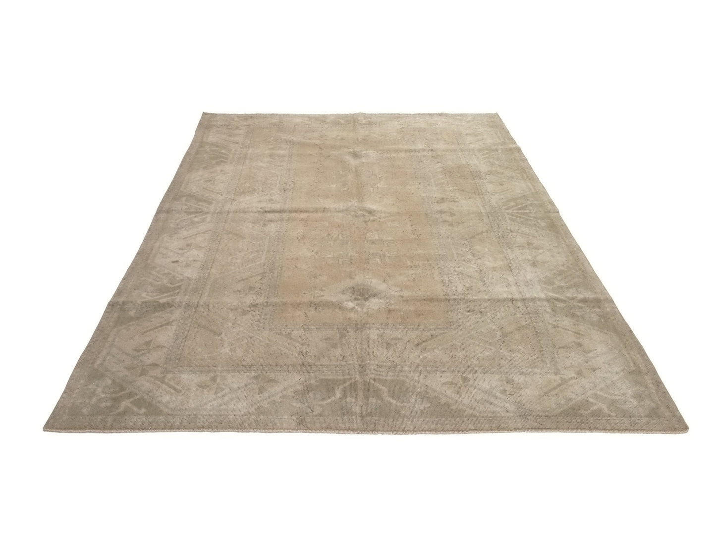 Muted Oushak Rug, Vintage Turkish Oushak Rug, 6x9 Turkish Rug, Beige Rug, Antique rug, Old Rug, Handmade rug, Area rug 6x9, Neutral rug,8815