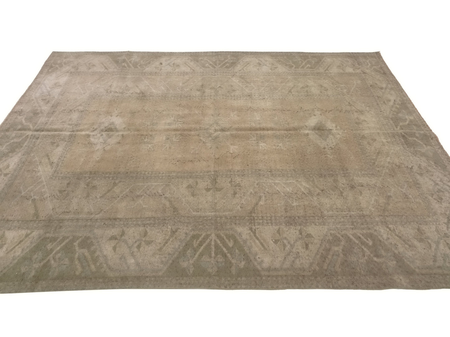 Muted Oushak Rug, Vintage Turkish Oushak Rug, 6x9 Turkish Rug, Beige Rug, Antique rug, Old Rug, Handmade rug, Area rug 6x9, Neutral rug,8815
