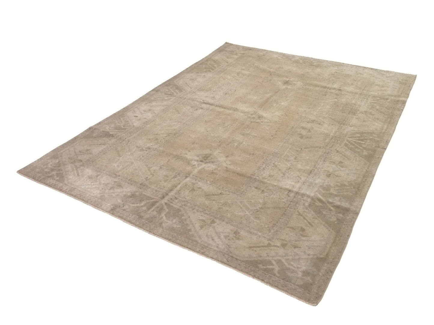Muted Oushak Rug, Vintage Turkish Oushak Rug, 6x9 Turkish Rug, Beige Rug, Antique rug, Old Rug, Handmade rug, Area rug 6x9, Neutral rug,8815