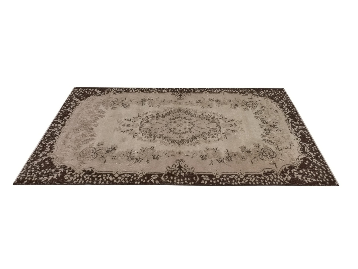 Turkish Vintage Carpet Rug, Handmade Oushak Rug, Beige Brown Area 4x7 Rug, Bedroom rug, Ethnic Rug, Unique Anatolia rug, Turkey rug,8806