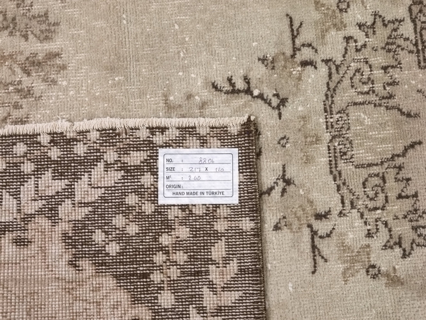 Turkish Vintage Carpet Rug, Handmade Oushak Rug, Beige Brown Area 4x7 Rug, Bedroom rug, Ethnic Rug, Unique Anatolia rug, Turkey rug,8806