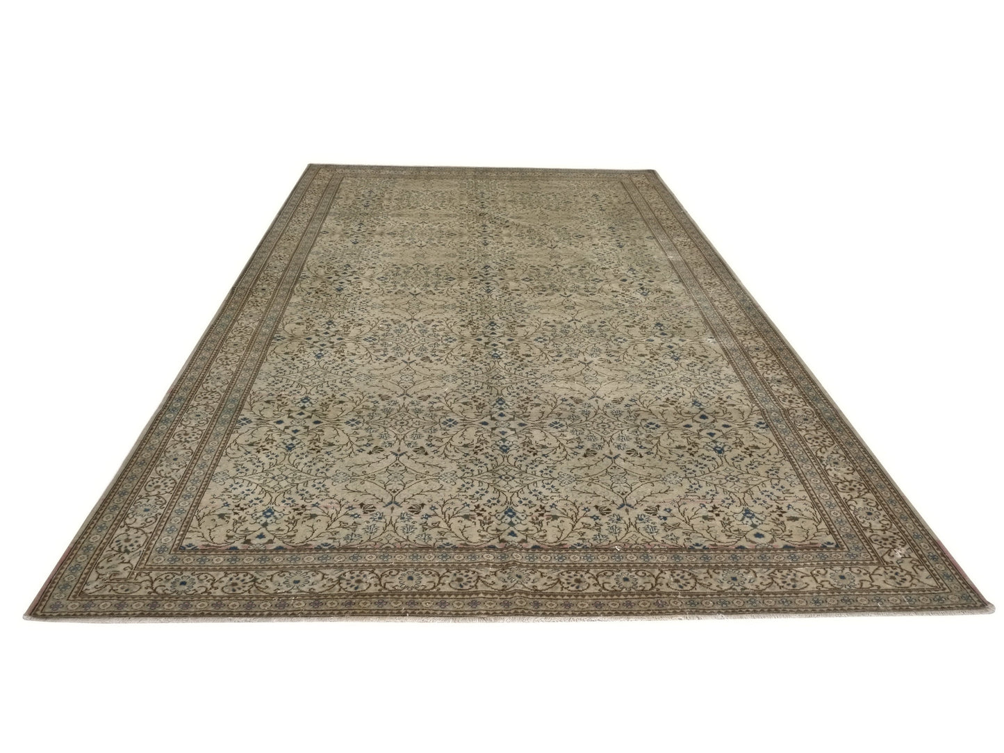 Neutral Large Vintage Rug 7x11, Handmade Oushak Turkish Rug, Oversize Rug, Turkey Rug, Large Area Rug 7x11,Farmhouse decor, Living room,8759