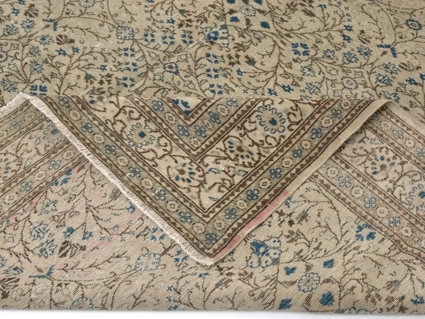 Neutral Large Vintage Rug 7x11, Handmade Oushak Turkish Rug, Oversize Rug, Turkey Rug, Large Area Rug 7x11,Farmhouse decor, Living room,8759