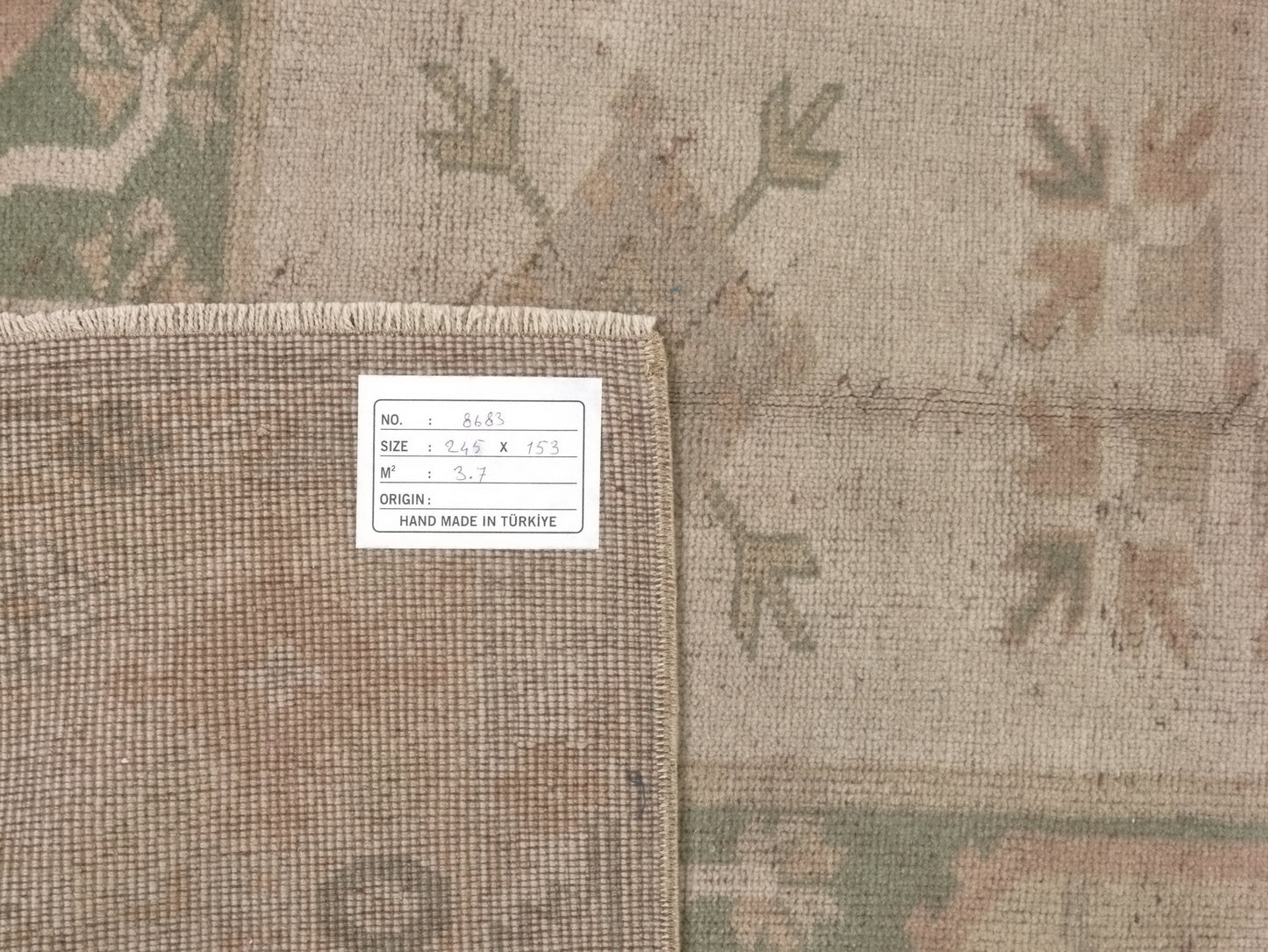 Turkish Neutral Rug, Vintage Rug, Area Rug, Beige Rug 5x8, Faded Area Rug, Muted Handmade Oushak Rug, Bedroom rug, Entryway rug, 8683