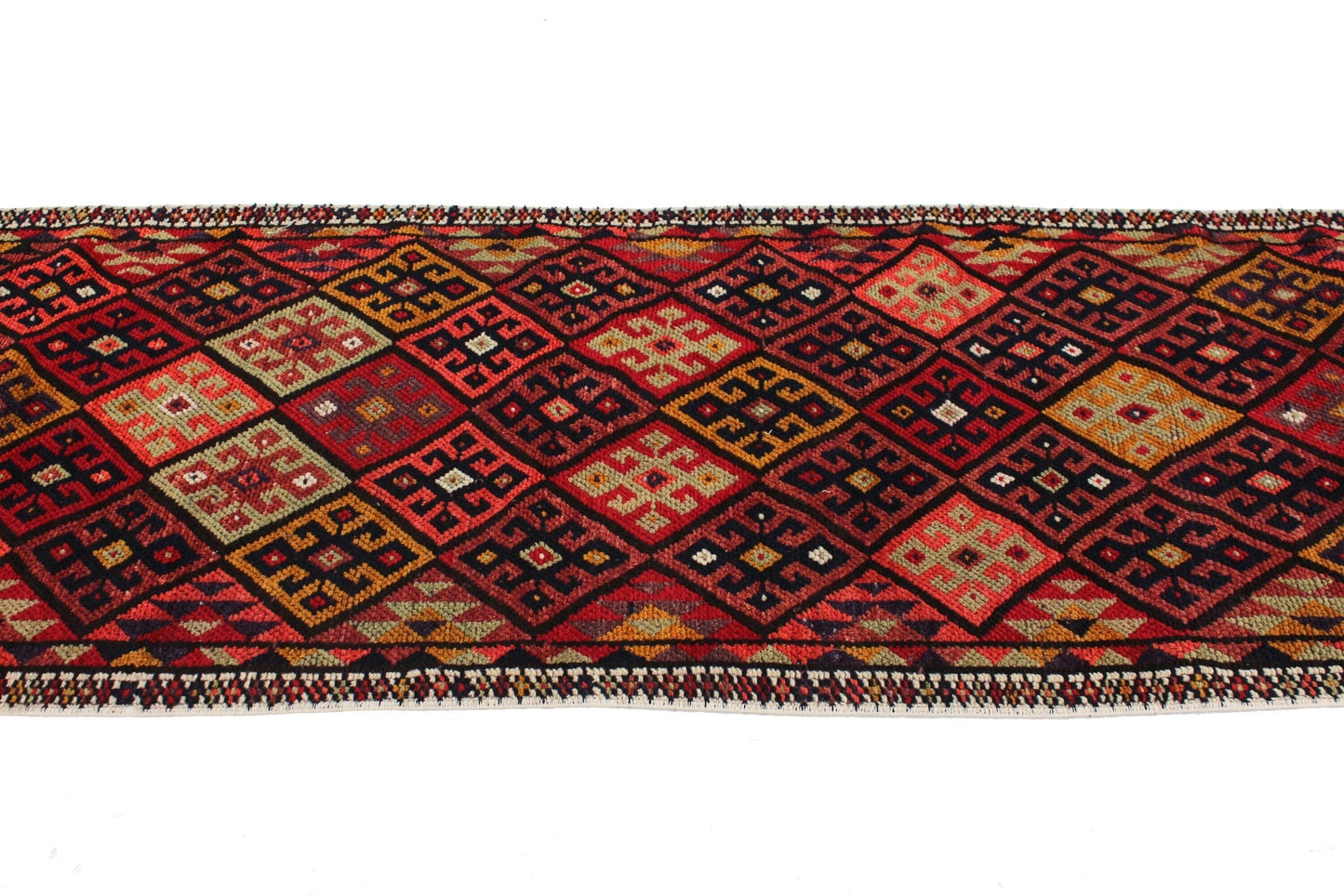 Extra Long Carpet Runner Rug, 3x13 Rug Runner,Turkish Vintage Oushak Runner,Bohemian,Entryway Rug, Made in Anatolia,Runner,6215
