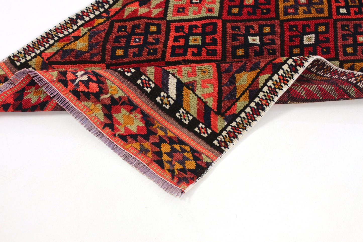 Extra Long Carpet Runner Rug, 3x13 Rug Runner,Turkish Vintage Oushak Runner,Bohemian,Entryway Rug, Made in Anatolia,Runner,6215