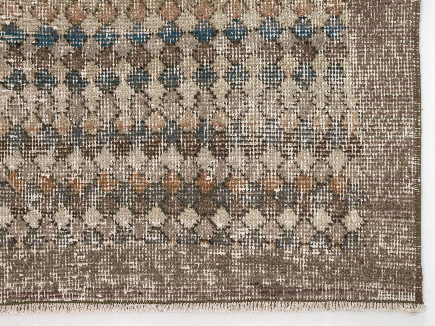 Scandinavian Turkish Rug, Oushak Rug, Vintage Rug, Carpet rug, Checked rug, Antique Rug, Bedroom rug, Art deco rug, Area rug 3x6, Rug,8903