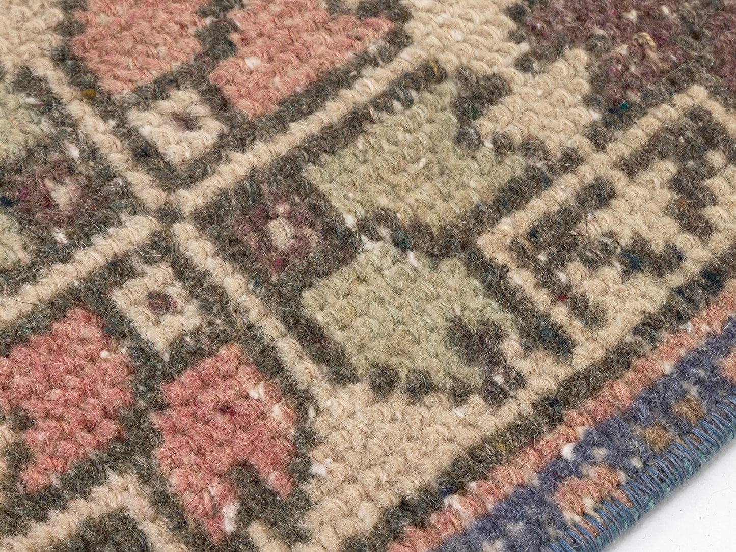 Colorful Antique Handwoven Rug , Anatolian Vintage Oushak Rug , Turkish Old Rug , 4'3x8'1 Ft , Area Rug , Neutral Rug , Traditional Rug 8911