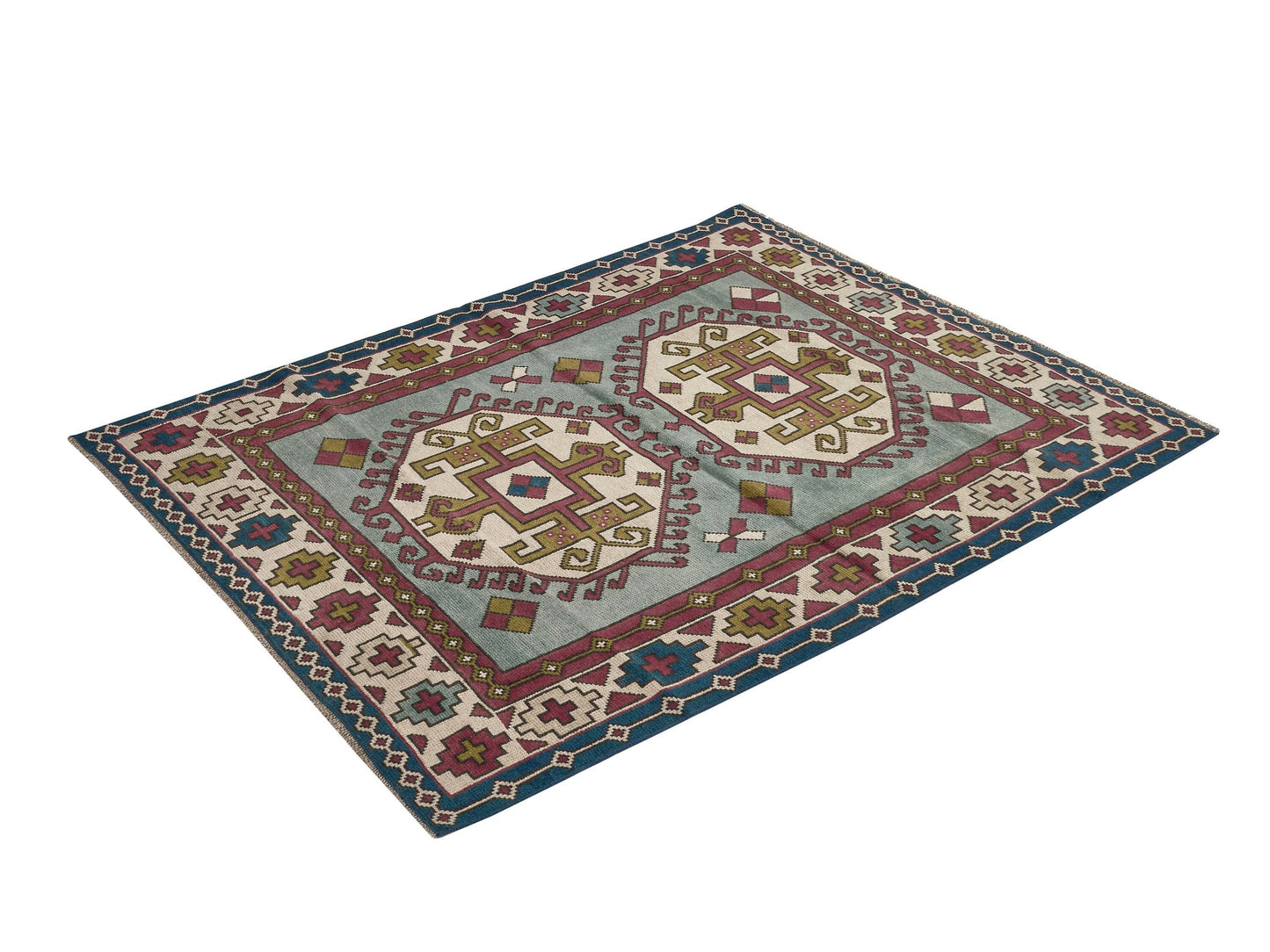 One of a kind Oushak Vintage Rug , Turkish rug, 4x6 Neutral Handmade Rug, Antique rug, Unique rug, Ethnic rug, Small Turkish Rug, 8916