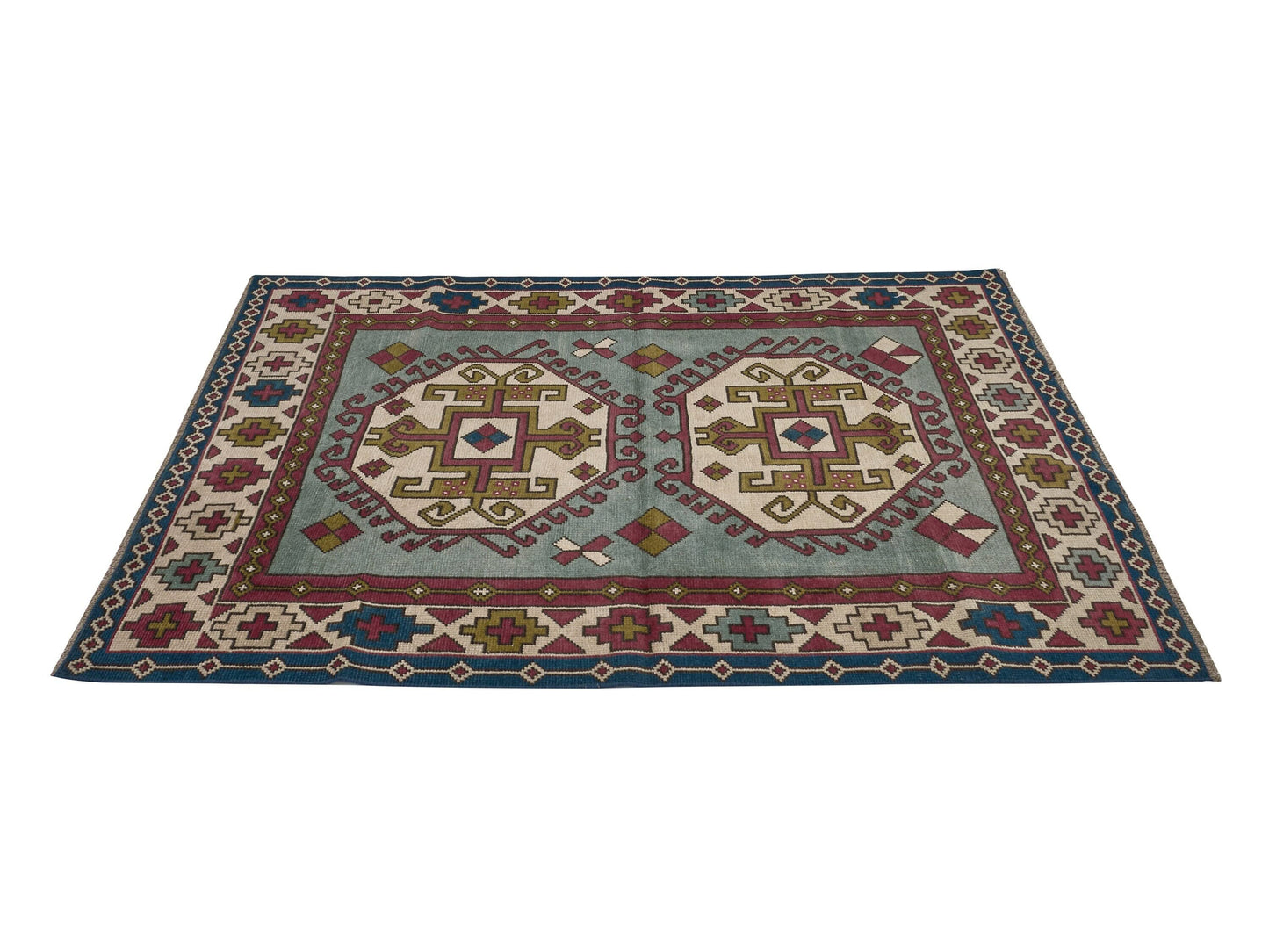 One of a kind Oushak Vintage Rug , Turkish rug, 4x6 Neutral Handmade Rug, Antique rug, Unique rug, Ethnic rug, Small Turkish Rug, 8916