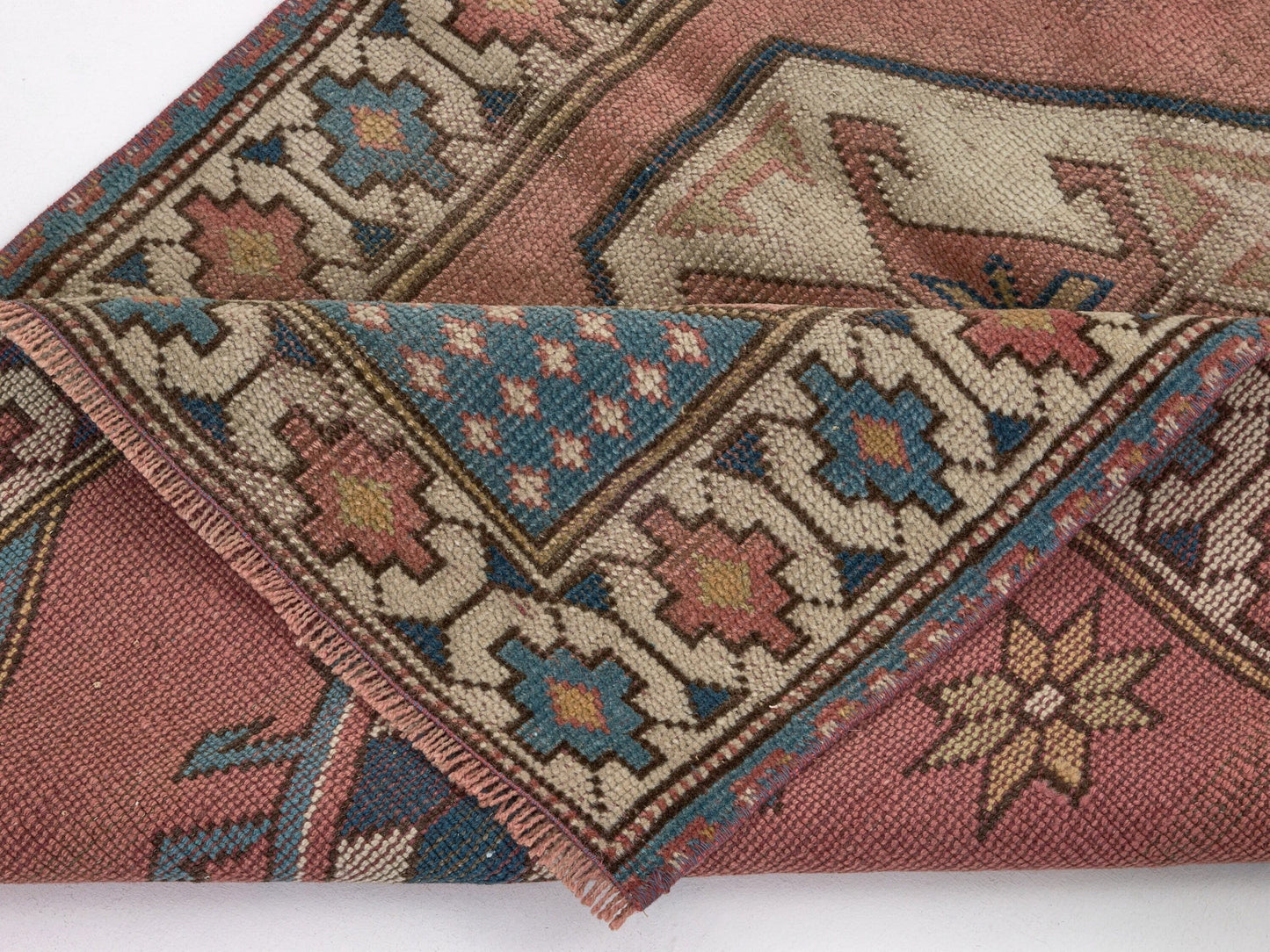 Vintage Oushak Rug , Small Turkish rug , 3x5 Area rug , Handmade Anatolian rug ,Soft rug, Antique Neutral rug, Wool rug, 8647