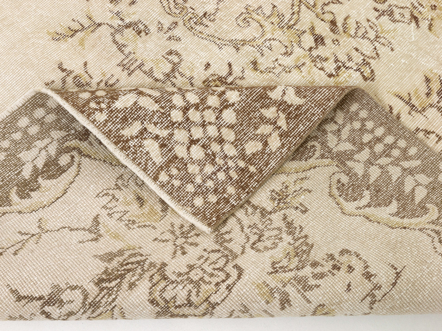 Faded Turkish rug, Area Oushak rug, Vintage rug Muted , Floral rug, Unique rug, Handmade rug, Living room, Bedroom rug,Made in Turkey, 10373