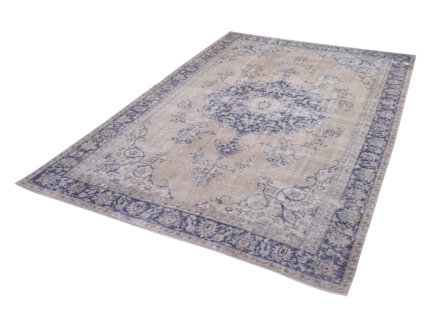 Faded Area Rug, Turkish Carpet rug, Vintage Oushak Rug, Neutral Rug, 7x10 Rug, Scandinavian Decor, Living room, One of a kind, RUG, 10334