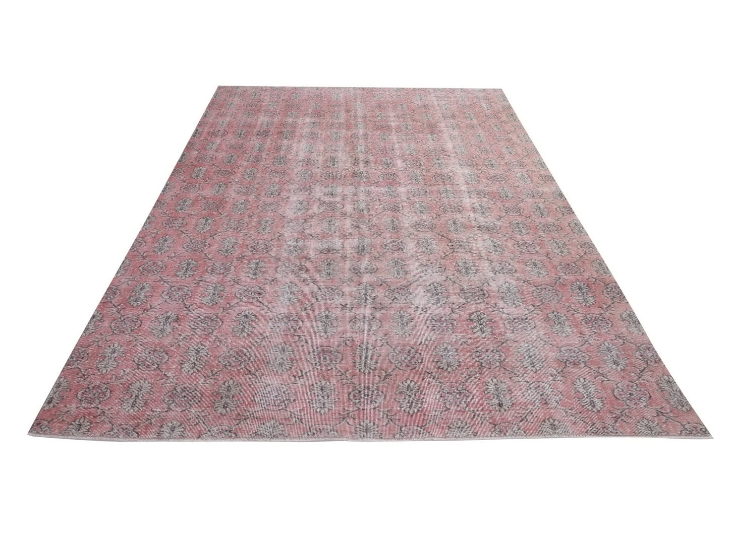 Rug 7x10 Muted Vintage Rug Unique Oushak Rug Art Deco Turkish rug Wool Handmade Rug Bedroom rug Bohemian rug Large rug Pink Rug 10312