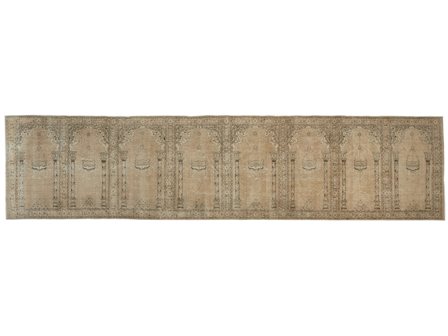 Turkish Runner Rug, Oushak Runner, Vintage Runner, Long Wide Runner rug, 4x16 Rug runner, Anatolia runner, Hallway Runner, Entry rug,9583