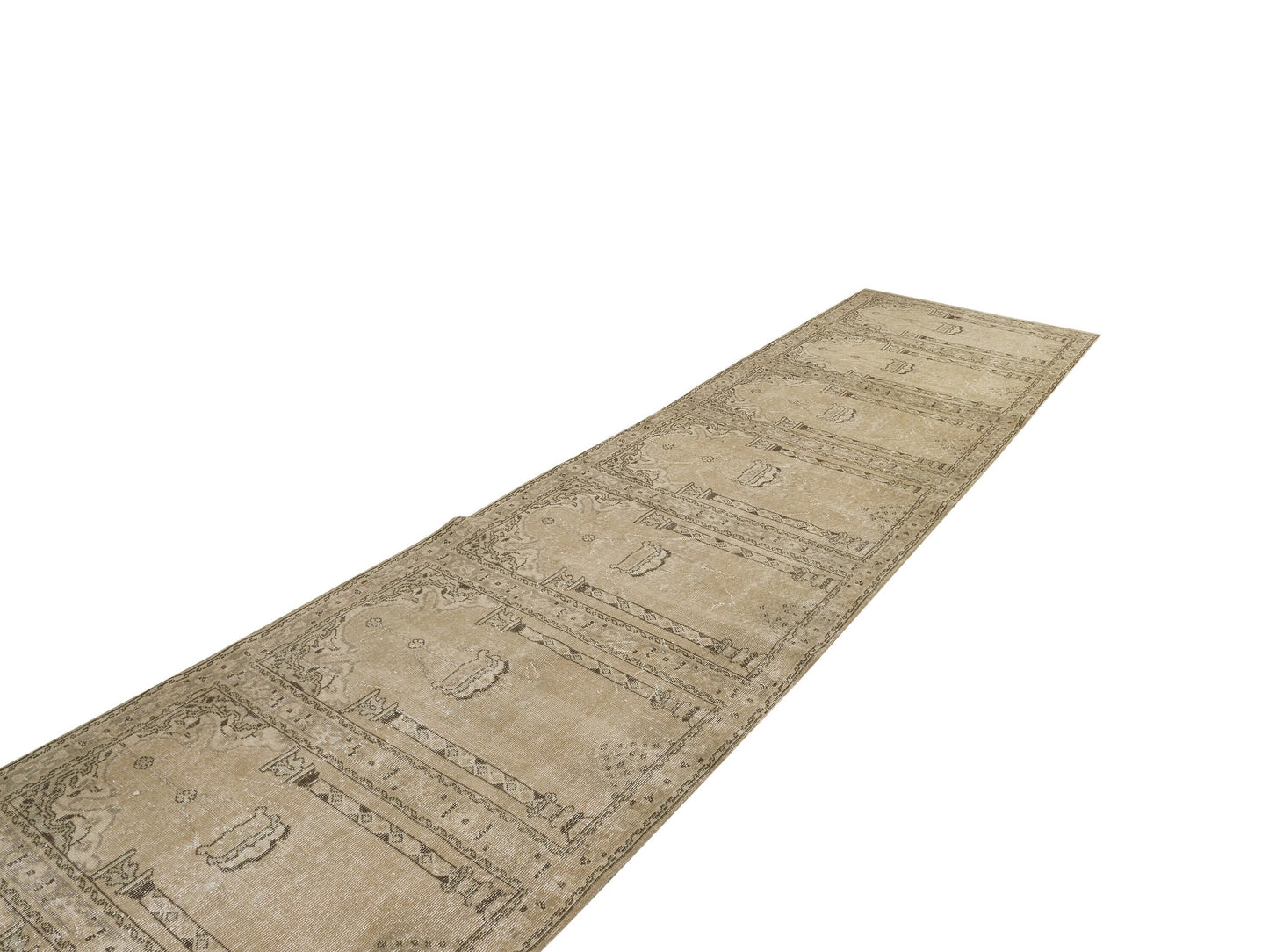 Turkish Runner Rug, Oushak Runner, Vintage Runner, Long Wide Runner rug, 4x16 Rug runner, Anatolia runner, Hallway Runner, Entry rug,9583