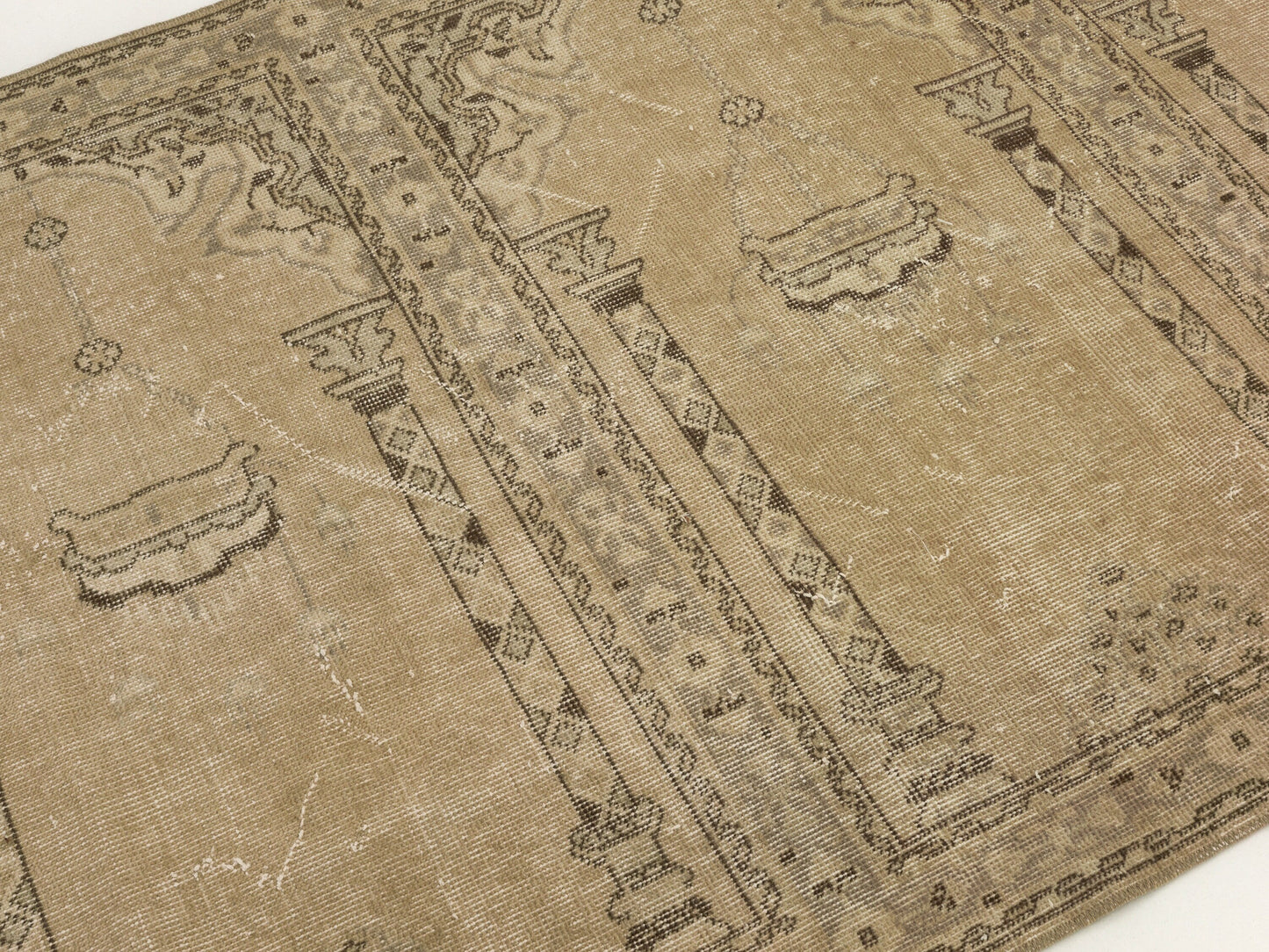Turkish Runner Rug, Oushak Runner, Vintage Runner, Long Wide Runner rug, 4x16 Rug runner, Anatolia runner, Hallway Runner, Entry rug,9583