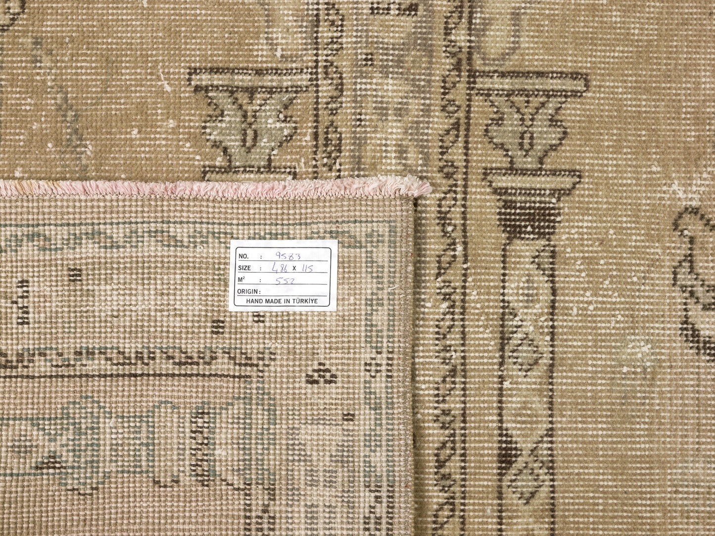 Turkish Runner Rug, Oushak Runner, Vintage Runner, Long Wide Runner rug, 4x16 Rug runner, Anatolia runner, Hallway Runner, Entry rug,9583