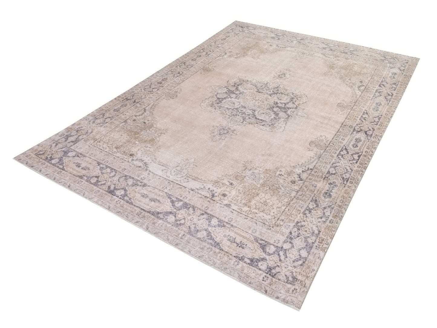 7x10 Pink rug, Turkish rug, Faded rug, Neutral Oushak rug, Vintage Area rug, Handmade Rug, One of a kind Carpet rug, Area rug 7x10, 10295