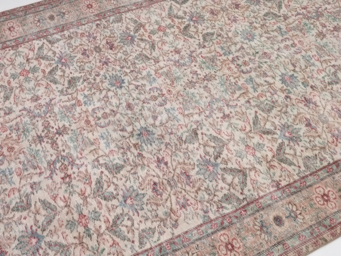 Turkish Oushak Rug 5x9, Vintage Beige Carpet Rug, Handmade Rug, Neutral Area rug, Home decor, Farmhouse Rug, Unique rug, Area rug, 10239