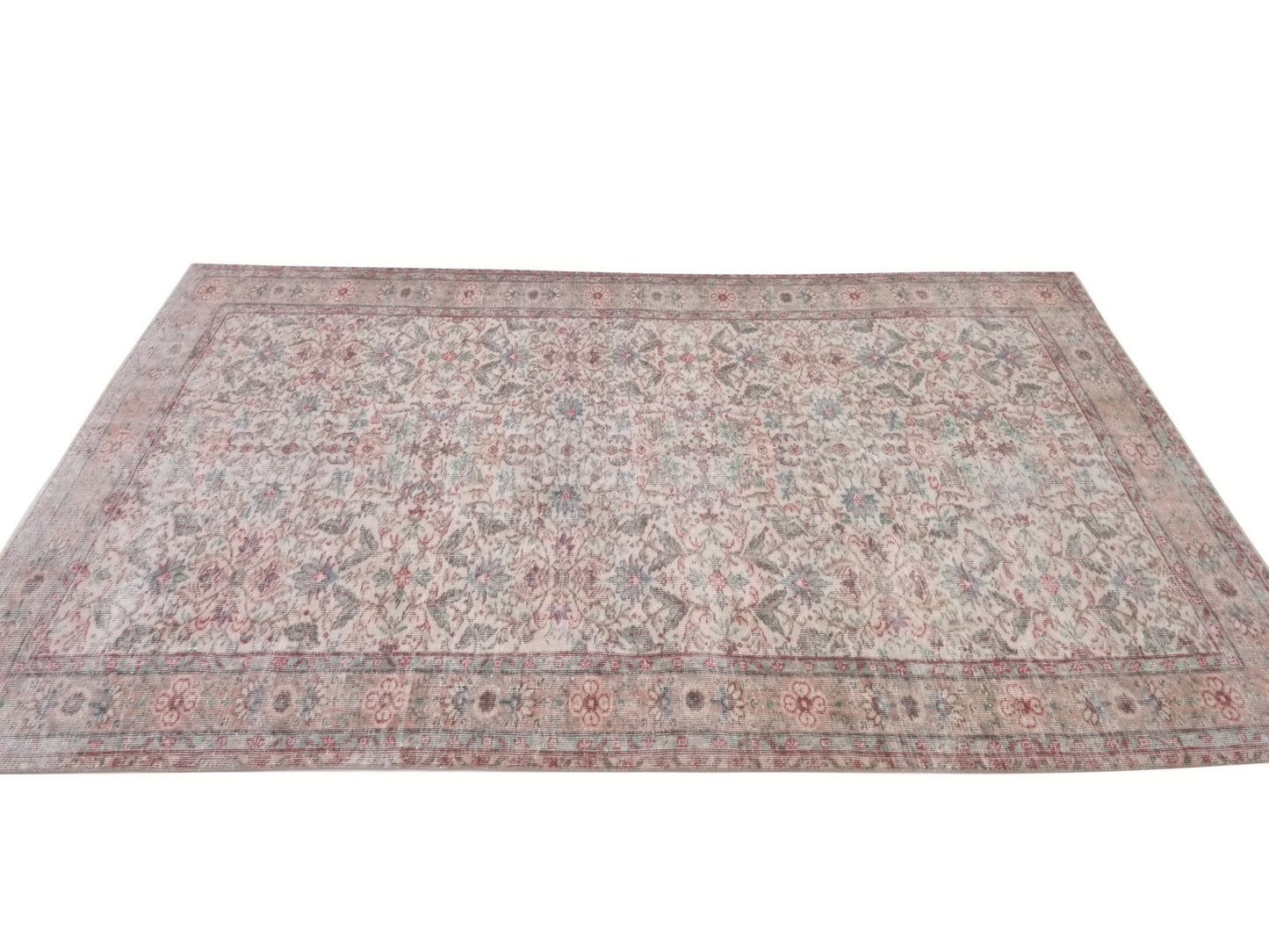 Turkish Oushak Rug 5x9, Vintage Beige Carpet Rug, Handmade Rug, Neutral Area rug, Home decor, Farmhouse Rug, Unique rug, Area rug, 10239