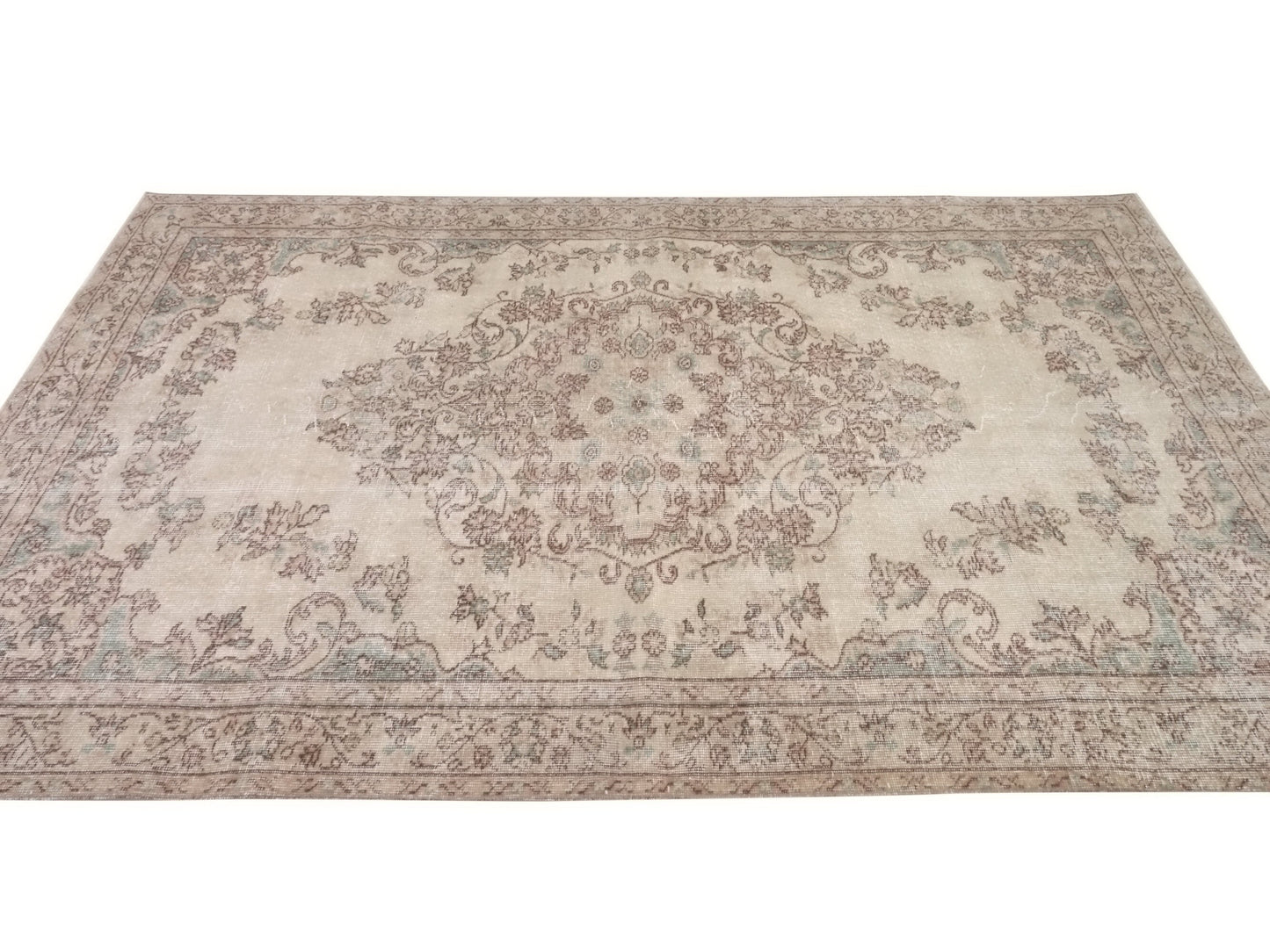 Faded Carpet rug, Handmade rug, Muted Rug, Oushak Vintage Turkish rug, Unique rug, Living room rug, Farmhouse decor, Antique RUG 5x8,10217