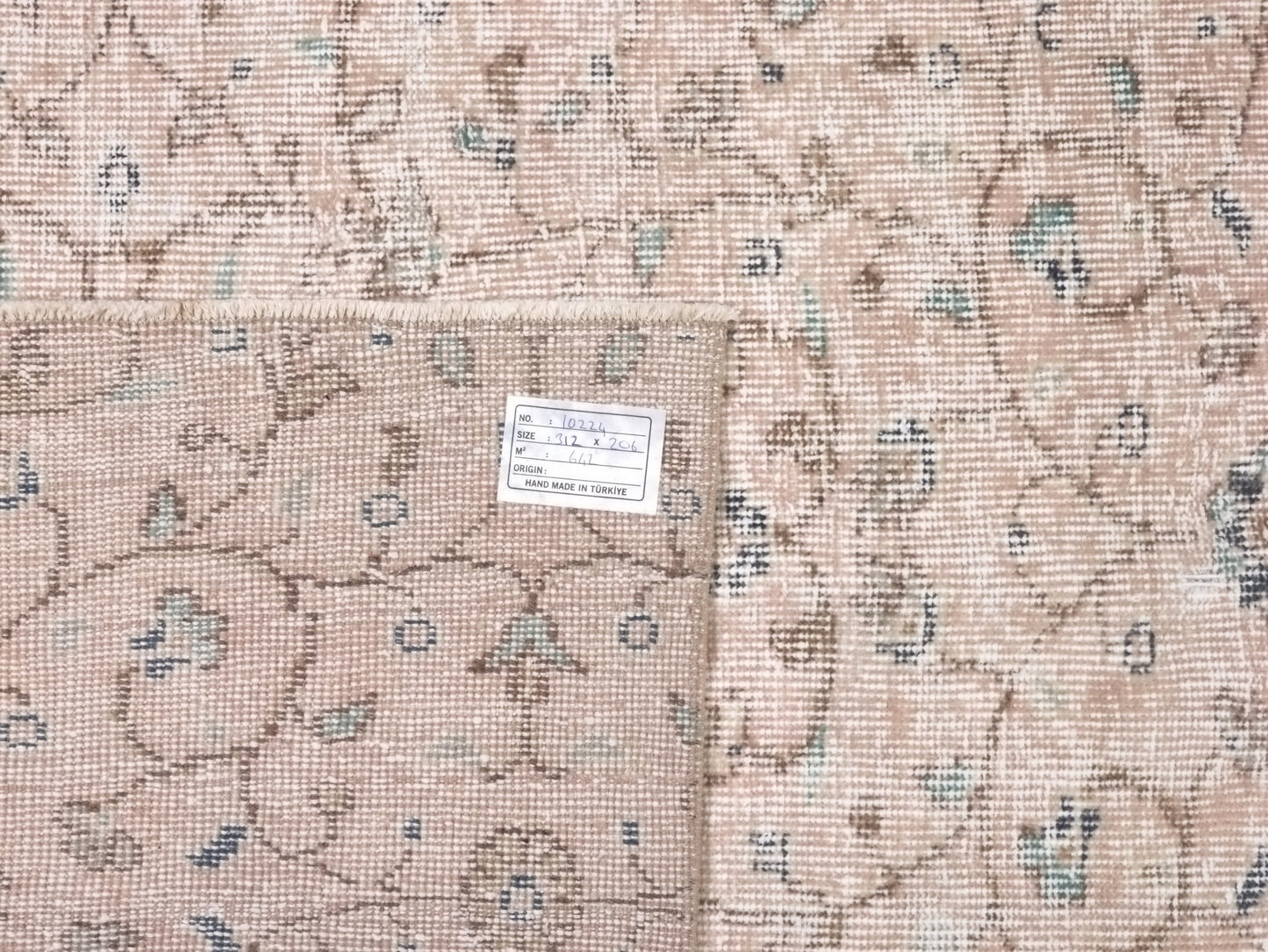 Oushak Carpet, Vintage rug, Turkish rug, Carpet rug, Floral rug, 7x10 Rug, Pink Rug, Area rug, Rug for Living room Turkey Anatolia, 10224