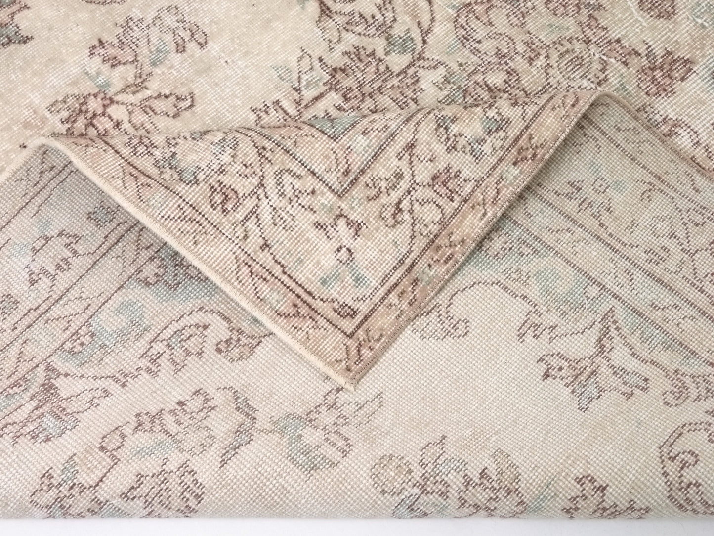 Faded Carpet rug, Handmade rug, Muted Rug, Oushak Vintage Turkish rug, Unique rug, Living room rug, Farmhouse decor, Antique RUG 5x8,10217