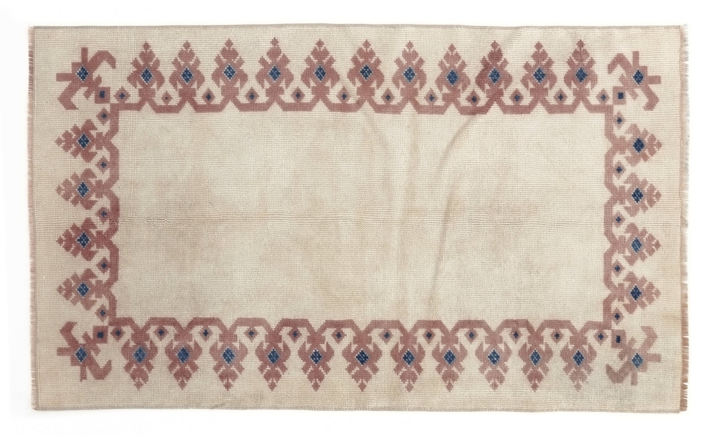 Turkish Rug, Oushak Rug, Vintage Rug, Area rug, Handmade rug, 3x5 Rug, Carpet rug, Beige Blue Small Rug, Kid room rug, Coastal decor, 10056